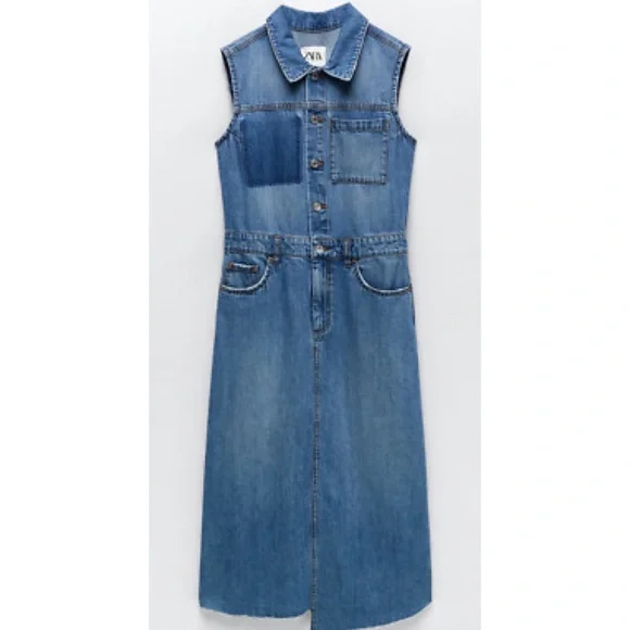 navy blue dress for baby girl Zara | Dresses | Zara Midi Asymmetric Denim Dress Size Small